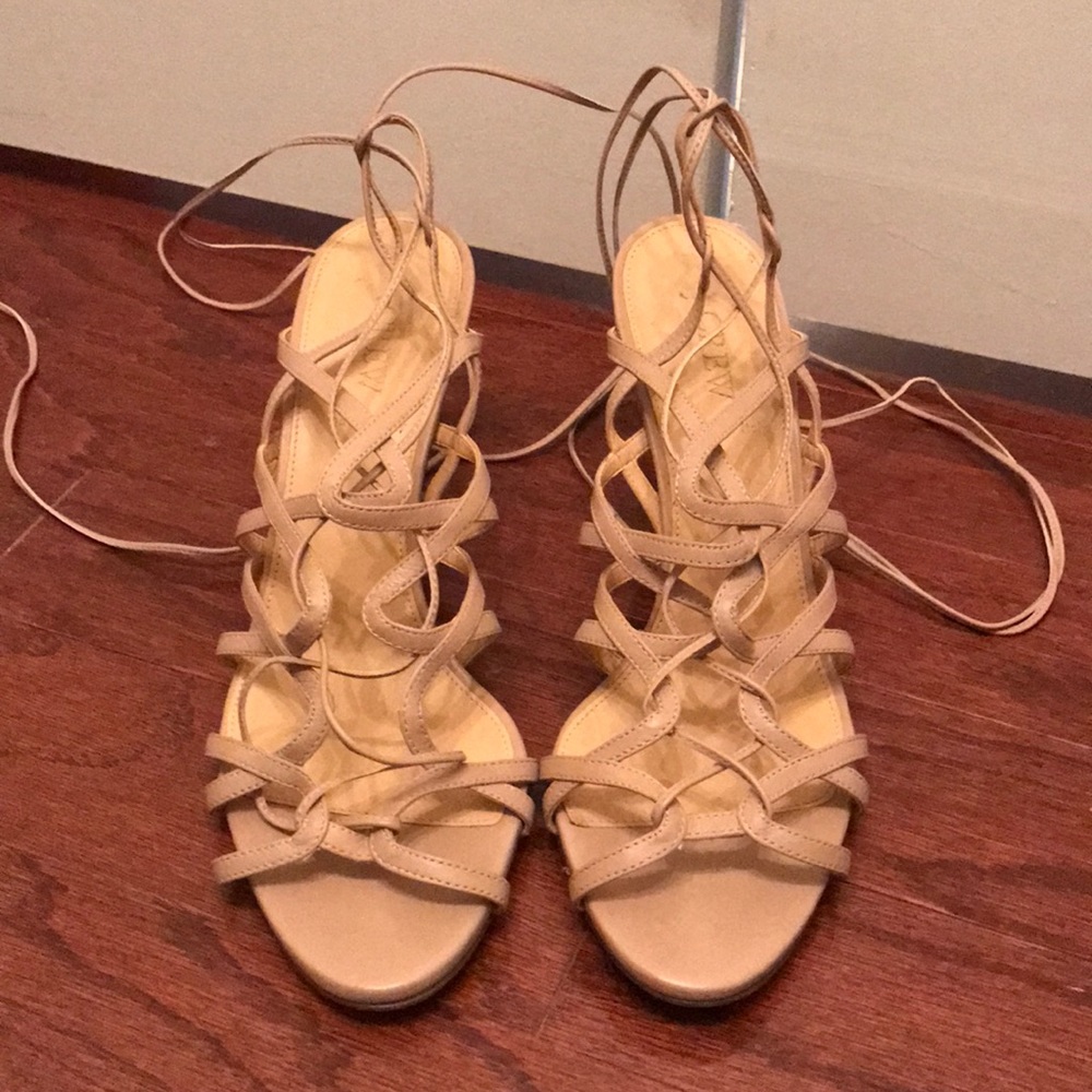 J.Crew lace up heeled sandals